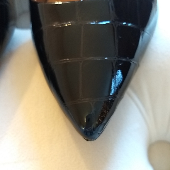 🆕CALVIN KLEIN Gayle Croco Patent PUMP🆕⭐ - Picture 6 of 12